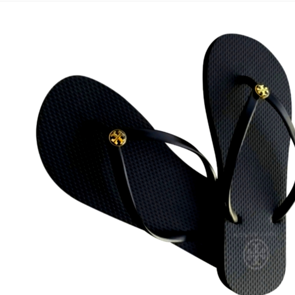 Tory Burch Perfect Black Flip Flops, Size 7
